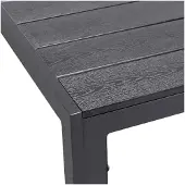 Markenlos Aluminium Gartentisch anthrazit Esstisch Gartenmöbel Holzimitat wetterfest 160x90x74cm