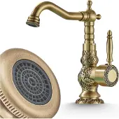 ARI Waschbeck armatur, Wasserhahn Bad Antique, Messing, Hochdruck, mit Regulierung von Wasserfluss und Wassertemperatur