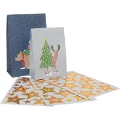 Stewo Adventskalender zum Selbstbefüllen Waldtiere, 24 Papiertüten, 12x 19x12,5cm, 12x 15x11cm, mit Nummern-Aufklebern