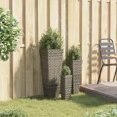 Prolenta Maison Exclusive - Set für Outdoor 3 stk. Grau 30 x 30 x 80 cm Metall