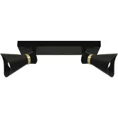Licht-Erlebnisse Deckenspot verstellbar in Schwarz Gold E14 2-flammig länglich Modern Deckenstrahler