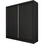 Masseno Schiebetürenschrank SOFIA 200 cm Kleiderschrank Schlafzimmer Schrank 2-türig Schwarz