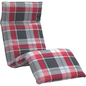 Syfax Sonnenliege Klappbar Rot Karomuster 175x54x8,5 cm Oxford-Gewebe