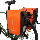 Lixada Fahrradgepäcktasche, Fahrradtasche, Fahrrad-Soziustasche, Fahrrad-Satteltasche, wasserdichte Regaltasche, orange, 1 Paar