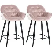 CLP 2er Set Barhocker Gibson 76 Samt pink