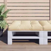 vidaXL "2024"Modernen Palettenkissen Beige 80x80x12 cm Stoff Design Gartenmöbelauflagen 6015473
