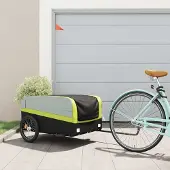 Prolenta Maison Exclusive - Fahrradanhänger Schwarz und Grün 45 kg Eisen