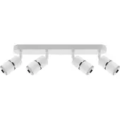Licht-Erlebnisse Deckenstrahler Metall GU10 verstellbar Weiß Chrom 4-flammig länglich Spot Lampe Decke