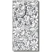 Tulup Glasuhr Wanduhr Küchenuhr Echt-Glas 30x60 Muster Mehrfarbig