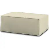 Talamo Italia Pouf Eva, Italy, Sessel aus gepolstertem Stoff, Cm 100x70h43 Beige