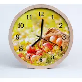 Tulup Holzuhr 20fi cm wanduhr - Äpfel Obst