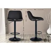 CLP Barhocker Loft Samt schwarz