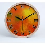 Tulup Holzuhr 20fi cm wanduhr - schwarze Spitzen - abstrakt Dreiecke