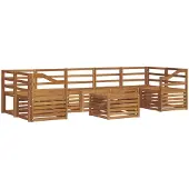 vidaXL Outdoor-Sofagarnitur 8 stk. Natur Massivholz Akazie