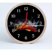 Tulup Holzuhr 20fi cm wanduhr - Chilischoten