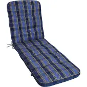 Kettler Herlag Liegenauflage Tilly 200x65x9cm Blau-Kariert Fleckschutz extra Weich