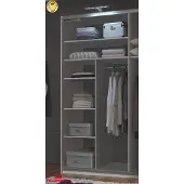 Wimex Inneneinteilung 87cm Zübehör für Kleiderschrank Nachbildung Leinen grau Neu