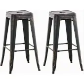 CLP 2er Set Barhocker Joshua schwarz-gold