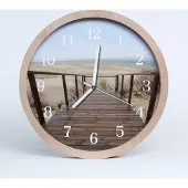 Tulup Holzuhr 30fi cm wanduhr - Pier Beach Beach