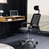 Riess Höhenverstellbarer Bürostuhl YOGA schwarz Butterfly-Mechanik drehbar mit Armlehne Drehstuhl Home Office