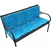 Bertoni Wasserdichte Gartenbank-Sitzkissen 120x80 cm, Mosaic, abnehmbar, Outdoor,