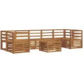 vidaXL Outdoor-Sofagarnitur 8 stk. Natur Massivholz Akazie