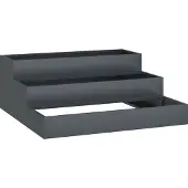 vidaXL Möbel Gartenpflanzer 3-Tier 90x90x35 cm Anthrazit Stahl - Beete 865836