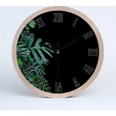 Tulup Holzuhr 25fi cm wanduhr - schwarze Spitzen - Monster-