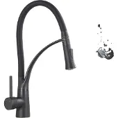 OEM Küchenspülenarmatur, Einhebel, Aufsatzmontage, matte schwarz