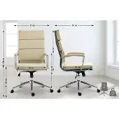 CLP Bürostuhl Cleveland Stoff creme