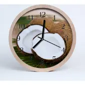 Tulup Holzuhr 20fi cm wanduhr - Kokosnüsse