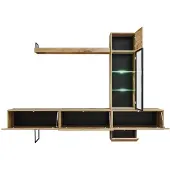 AEA Wohnwand Designer Wohnzimmer Set Lowboard Wandregal TV-Ständer Möbel