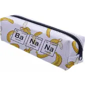 Ferocity Mäppchen Federtasche Schlamperbox Federmäppchen Schüleretui Stiftemappe Banane Weiß Banana Chemistry [008]