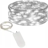 Kaufland Led-Lichterkette 10 Leds Kaltweiss Mit Batterien Für Dekoration - Springos