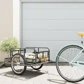 Prolenta Maison Exclusive - Fahrradanhänger 130x73x48,5 cm Stahl Schwarz