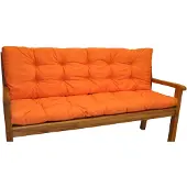 Rattani Bankauflage Kissen / Polster für Gartenbank / Bankkissen 120 cm orange