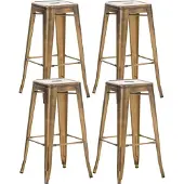 CLP 4er Set Barhocker Joshua gold