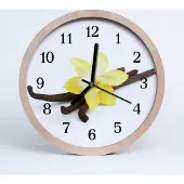 Tulup Holzuhr 20fi cm wanduhr - Vanille Blume