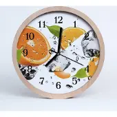 Tulup Holzuhr 20fi cm wanduhr - Orangen Obst