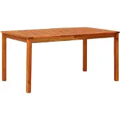 Markenlos Gartentisch aus Akazienholz 150x90x74 cm wetterfest