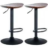 CLP 2er Set Barhocker Skelde walnuss