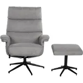 Duo Collection Relaxsessel >Zalea< (2-teilig) inkl. Hocker, steingrau - 87x108x82 (BxHxT)