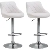 CLP 2er Set Barhocker Lazio Kunstleder C weiß