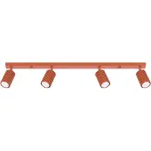 Licht-Erlebnisse Deckenstrahler 4-flammig GU10 Rot 81 cm Balkenstrahler Deckenspot schwenkbar