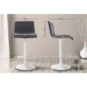 CLP Barhocker Hoover Stoff W dunkelgrau