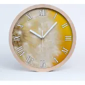 Tulup Holzuhr 30fi cm wanduhr - weiße Spitzen - Löwenzahn