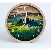 Tulup Holzuhr 30fi cm wanduhr - Landschaft Landschaft