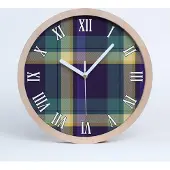 Tulup Holzuhr 30fi cm wanduhr - weiße Spitzen - Gitter Textur