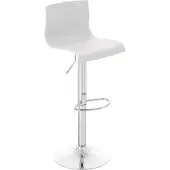 TPFLiving Barhocker Hope Gestell Metall in Chromoptik Kunststoff Weiß