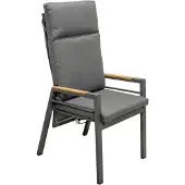 Garden Pleasure Gartenstuhl MATERA Hochlehner Teakholz wetterfest 56,5 cm breit 110 cm hoch